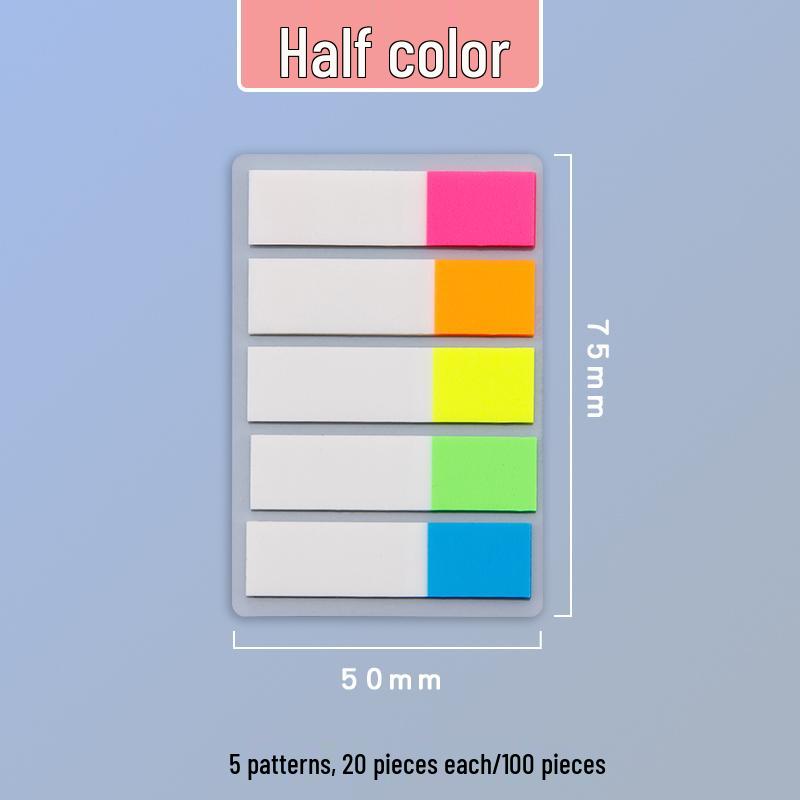Пишущиеся клейкие закладки-стикеры - Прозрачные, Цветные и Нумерованные для использования студентами