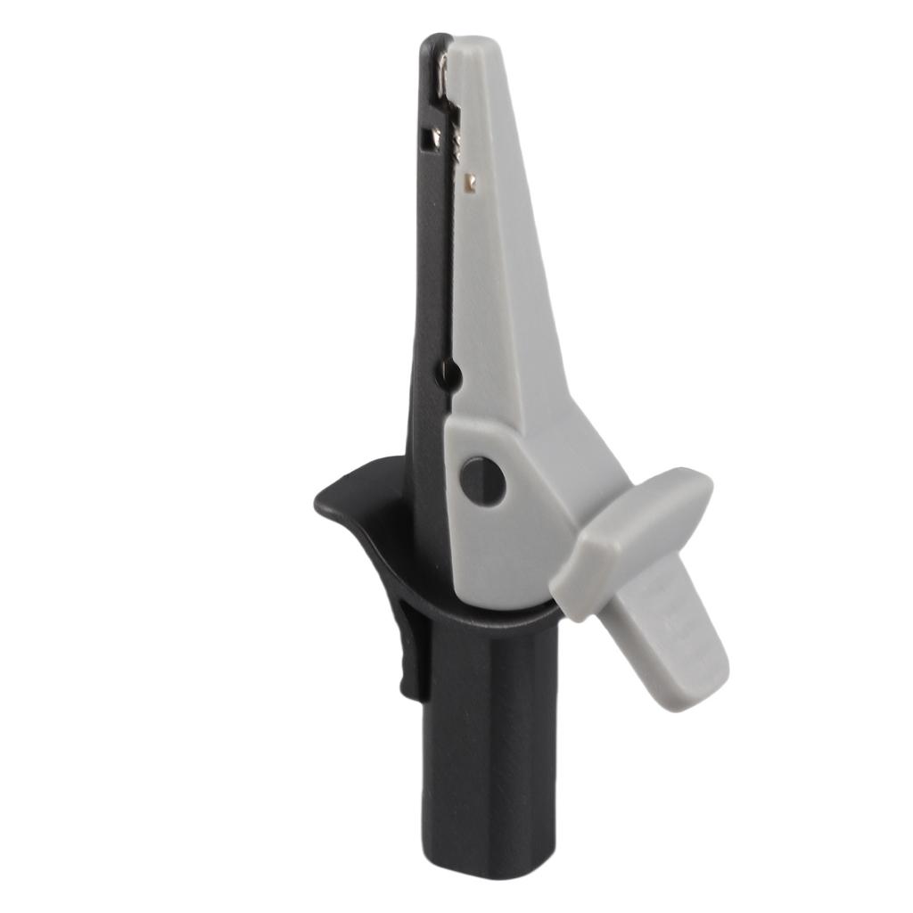 Insulated Test Clamp Safe 20mm Opening Current Test Clip with 4mm Banana Socket for Car Trucks Electrical ProjectsBlack