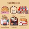 Snack Series Quiet Book Set: Waffle, Mala Tang, Fried Chicken, Snack Shop, Bear's Bread House