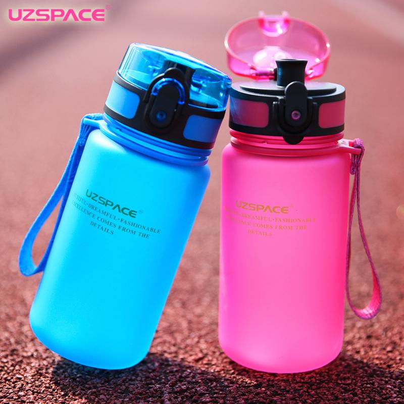 UZSPACE 350ML Kids Water Bottle Tritan BPA Free Children Water Bottle Leakproof Eco-friendly No Smell Plastic