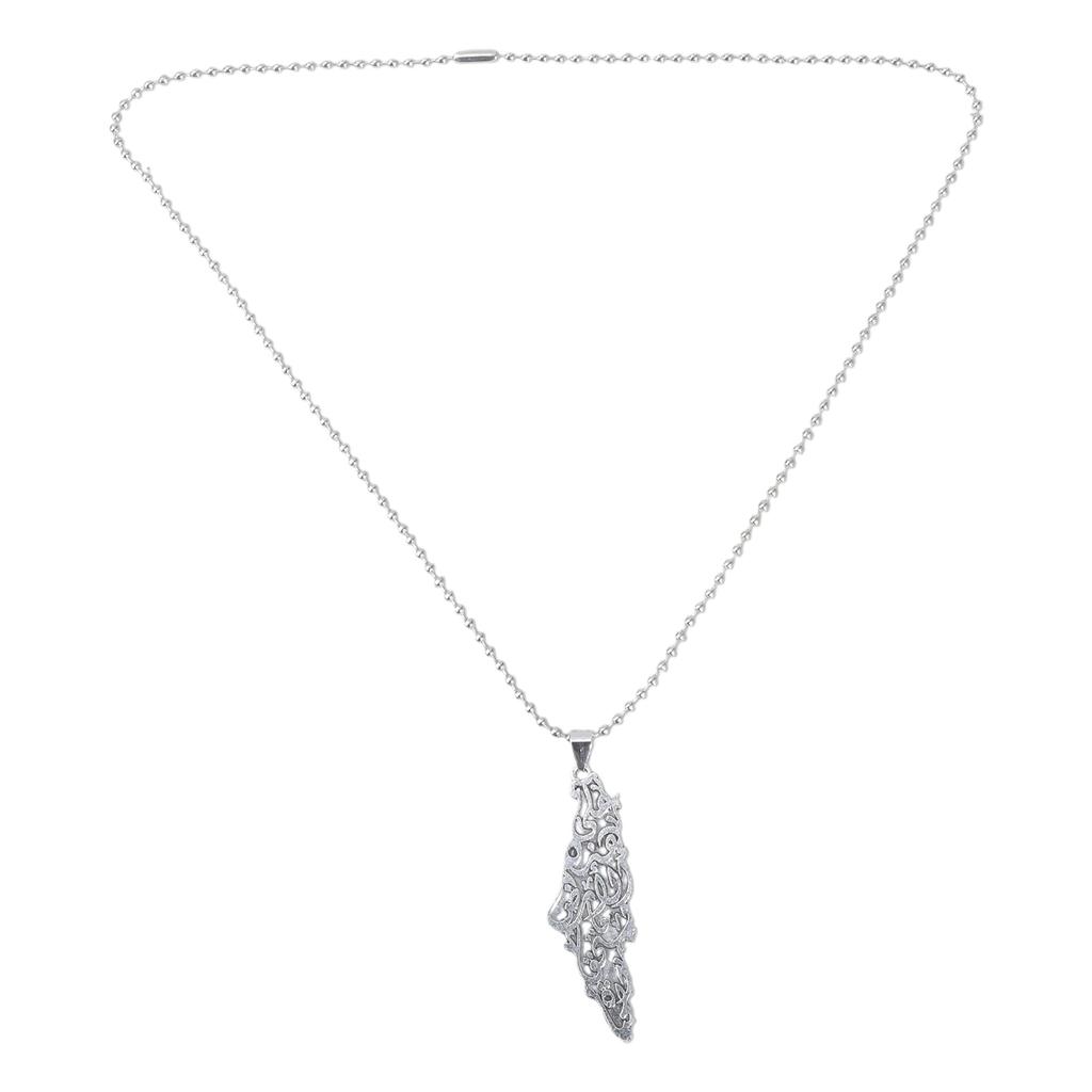 Hollow Out Lebanon Charm Neckchain Versatile Titaniums Steel Necklace Adjustable Length Clavicle Chain for Parties