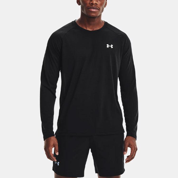 Under Armour Logo Running T-Shirt Men Tops Black 1361470-001