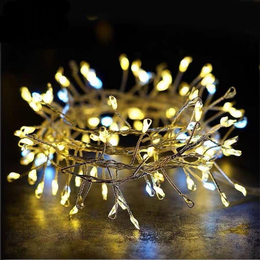 6m 200-LED Firecracker String Lights for Indoor Christmas Tree & Decor