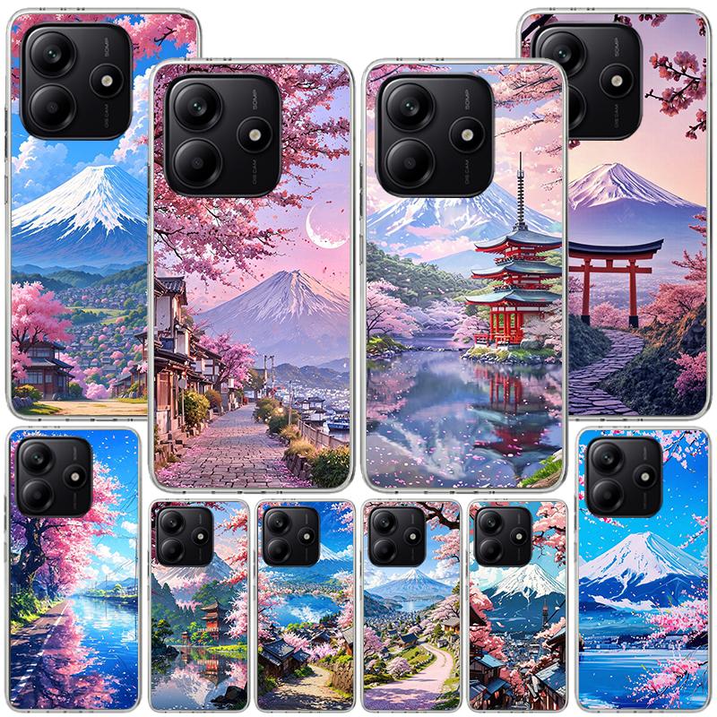 Japanese Cherry Mount Fuji Phnoe Case for Phnoe Case for Xiaomi Redmi Note 15 14 14S 13 Pro Plus 12 12S 11S 11E 10S 10 11T 5G Un