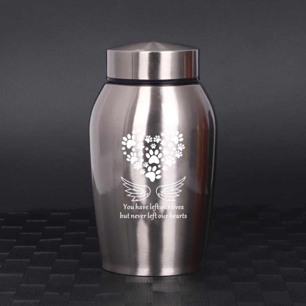 Sealed Pets Cremation Urn Pet Paw Print Dog Cat Cremation Urns Memento Burial Holder  Ashes Storage