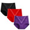 Set of 3 High-Waisted Women's Jacquard Panties - Sexy, Postpartum Abdomen Control, Hip Lift Design.