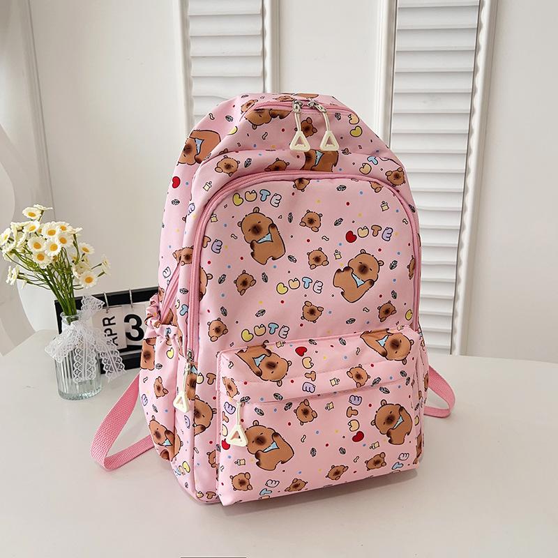 Fashion backpack new lightweight small rise high capacity backpack cute graffiti texture backpack