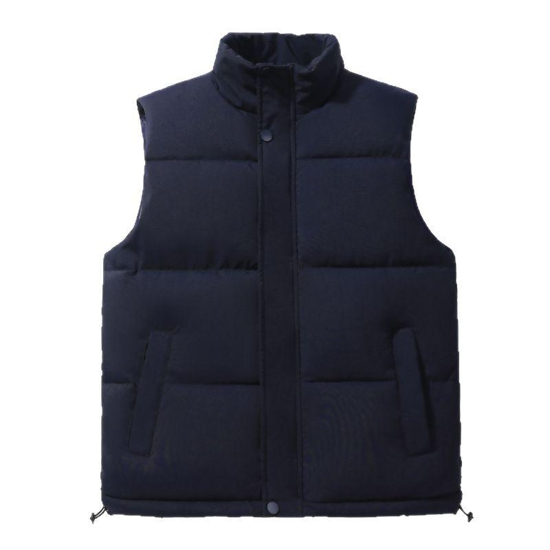 Gilet Imbottito da Uomo con Collo Alto Monocolore Senza Maniche Giacca Trapuntata