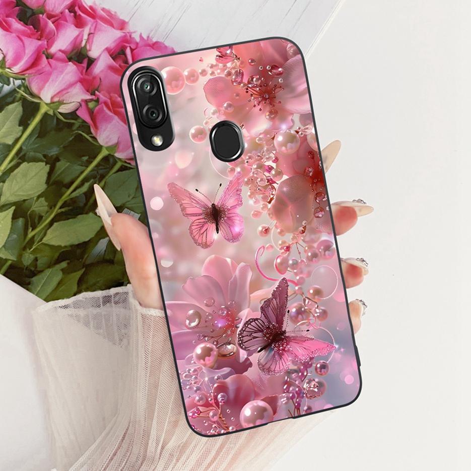 For ZTE Blade V10 Vita Case Luxury Flowers Butterfly Painted Cover Soft TPU Phone Case For ZTE Blade V10 2019 V10Vita Funda Bags