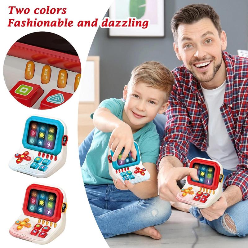 Kids Table Board Music Memory Games LED Light-Up Tablet Finger Dancing Machine For Toddlers Button Press Educational Games