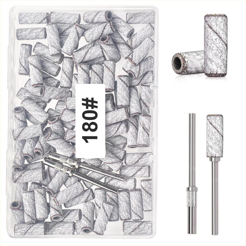 Nail Salon High-Quality Sanding Bands with Stainless Steel Mandrel - Durable, Wear-Resistant Tools