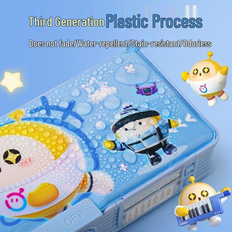 Children's Large Capacity Multifunctional Password Pencil Box for Boys and Girls