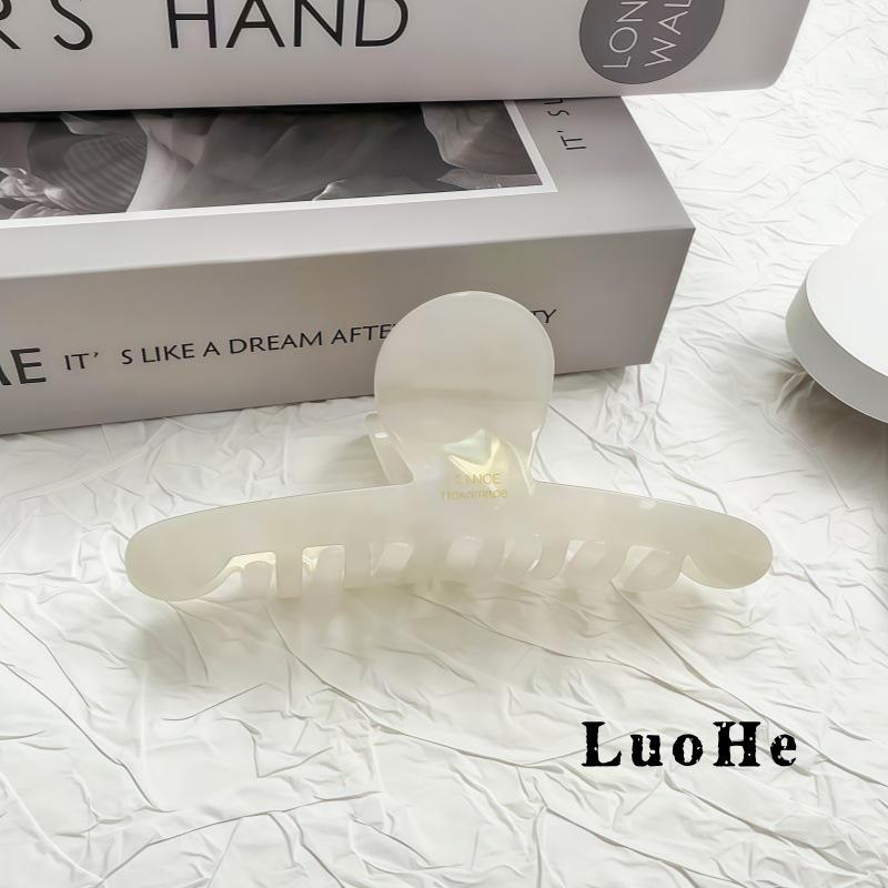 Luohe Jewelry French Acetate Large Claw Clip for Women - Melaard Style High-End Temperament Shark Clip