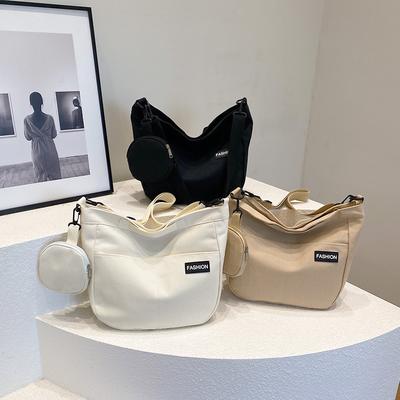 Wind Fashion Shoulder Bag Casual Bag Women'S Solid Color Simple Fresh Popular Large Capacity Messenger Tote Women'S Bag