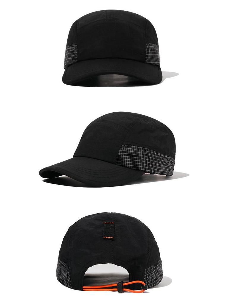 Unisex Quick-Dry Elastic Drawstring Five-Panel Baseball Cap: Breathable Outdoor Duckbill Design