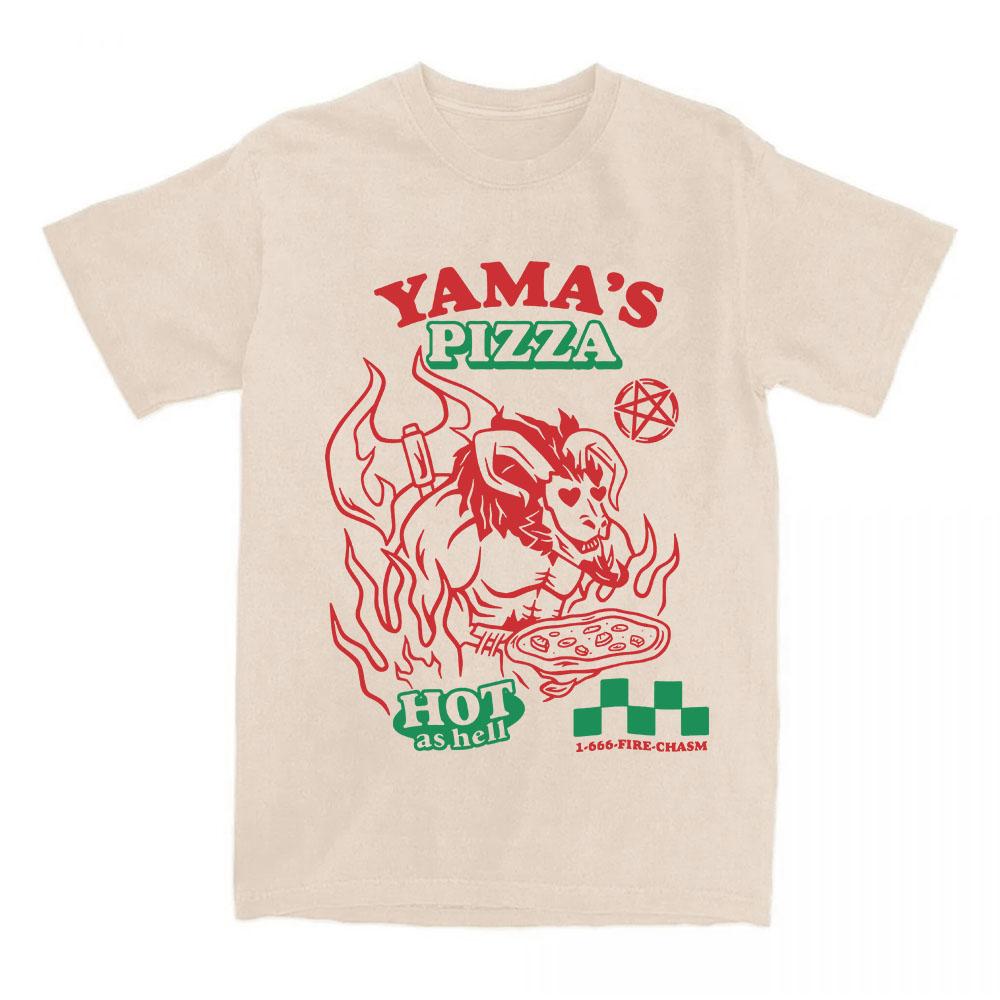 OSRS Yama's Pizza Tees Game Old School RuneScape Printing Tshirts Cotton Short Sleeve T-shirt Graphic Merch Casual