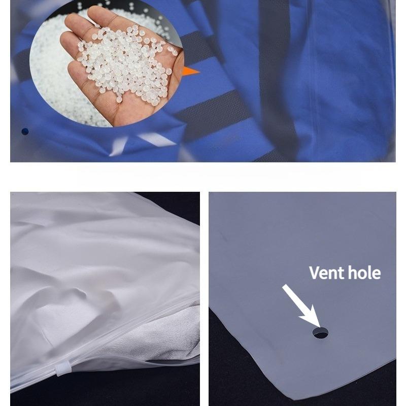 50pcs Frosted Zipper Pouch Suitable for Jewelry Base Shirts Pants Pillows Item Packag Bags Convenient To Carry Self Sealing Dustproof Bag with Holes