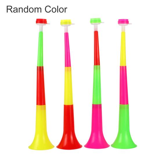 Trompete de Animação Desmontável 3 Seções Encaixáveis Retrátil Adorável Cor Vibrante Portátil Conveniente 60cm Futebol Esportes Fãs Animação Buzina Ferramenta