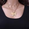 Vintage Geometric Multilayer Necklace With Alloy Pendant For Stylish Women
