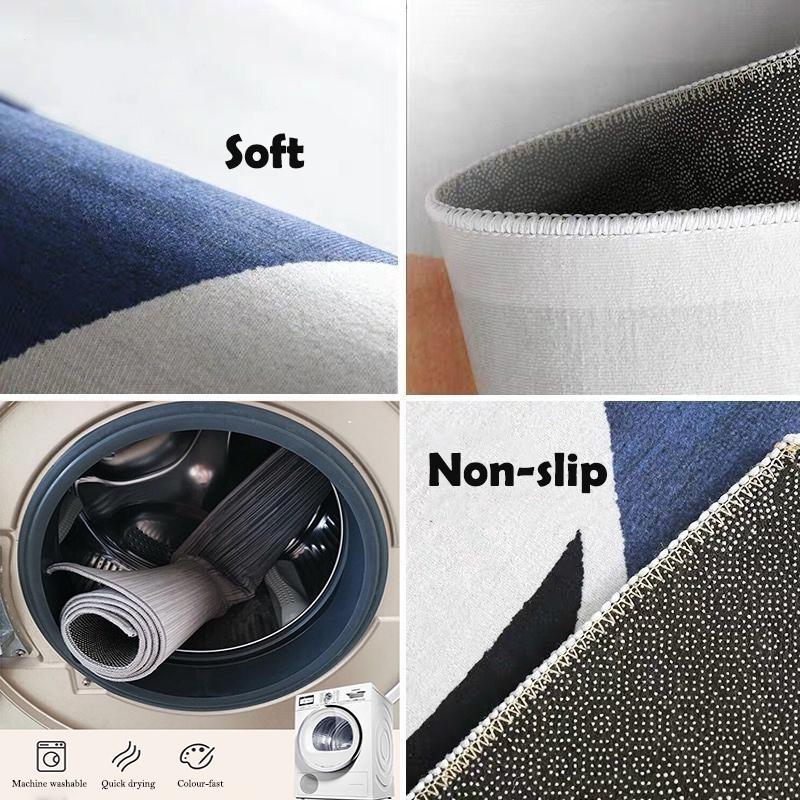 Modern Style Flower Design Decoration Bedroom Carpet Non-slip Living Room Rug Big Size Cloakroom Dressing Table Mat Easy Clean