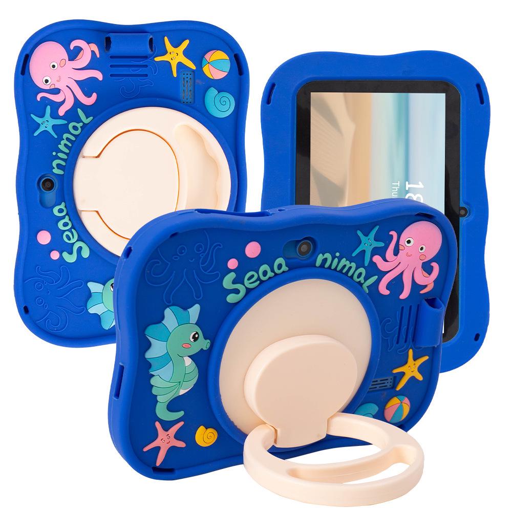 

2025 7-inch Kids Smart Android Tablet with Eye Protection and Educational Apps AU Plug синій