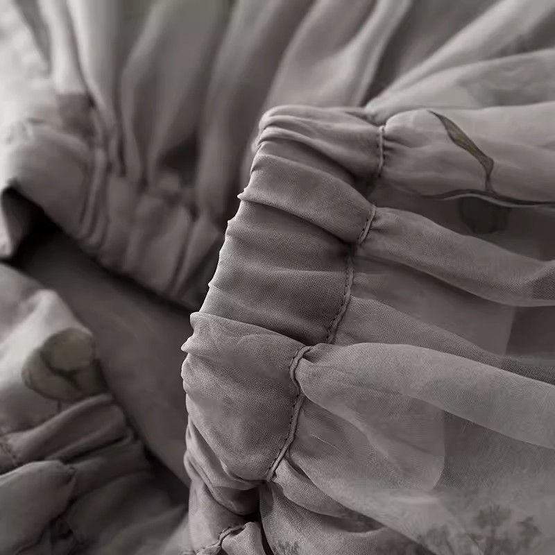 Cotton Linen Summer Skirt For Women In Summer Thin Double Layered Ramie High Waist Slimming Retro Zen Style Skirt Faldas