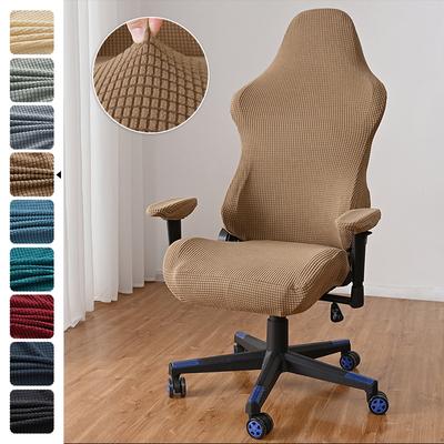 Effen Kleur Gaming Stoelhoes Zachte Elastische Polar Fleece Fauteuil Hoezen Computerstoel Stoelhoezen Stretch Draaibare Lift