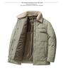 Men's Winter Cotton Jacket with Detachable Fur Collar - Warm, Versatile, Dad's Casual Wear for Cold Weather