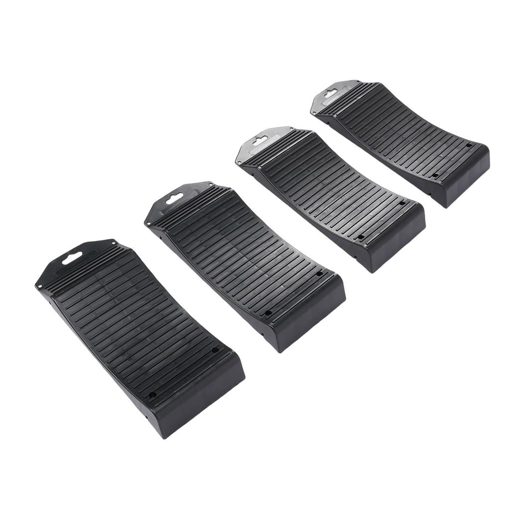 4Pcs Tire Protection Ramp Set Polypropylene Anti Slip Vehicle Storage Ramp Set for Flat Spot and Flat Tire Prevention
