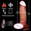 Realistic Skin Penis Thrusting Dildo Realistic Remote Vibrator Penis with Suction Cup Artificial Rubber Cock Sex Toy for Women