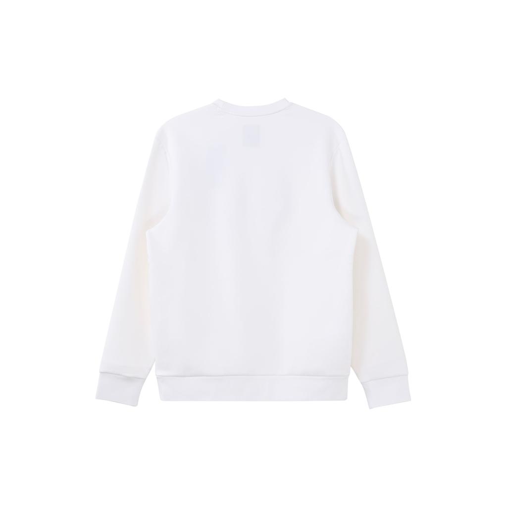 Fila Letter Logo Printed Crewneck Sweatshirt Men Sweatshirt Standard-White F11M342211F-WT