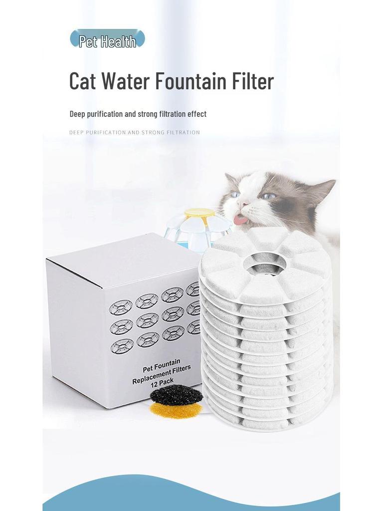 Katzenbrunnenfilter: Aktivkohle & Baumwollkern für gereinigtes Haustierwasser