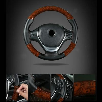 High Quality Steering Wheel Cover Steering Wheel Cover With Needles And Thread Accessory Car Fit 37-38cm Leather