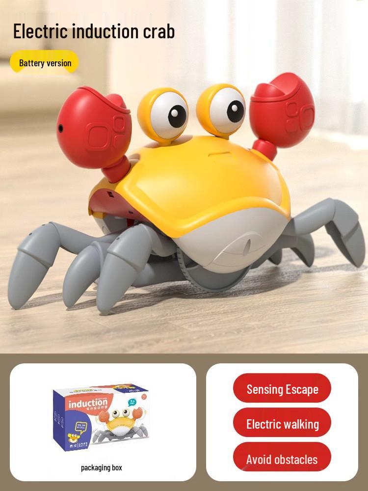 Gesture-Controlled Luminous Crawling Crab Toy with Music