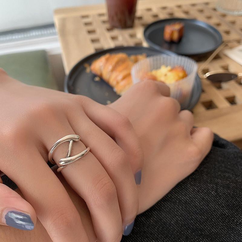 

Pure 925 Beautiful Silver Cross Ring Korean Minimalist Style Perfect For Giving Gift
