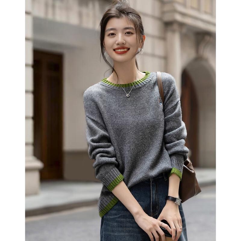Demana Women's Winter Wool Blend Embroidered Sweater