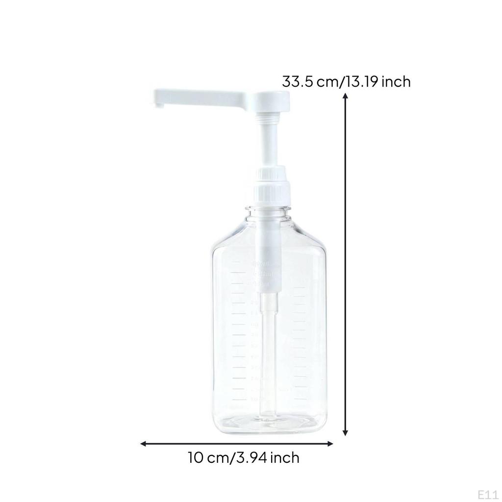 Syrup Dispenser with Pump Clear Sauce Container for Baristas, Bubble
