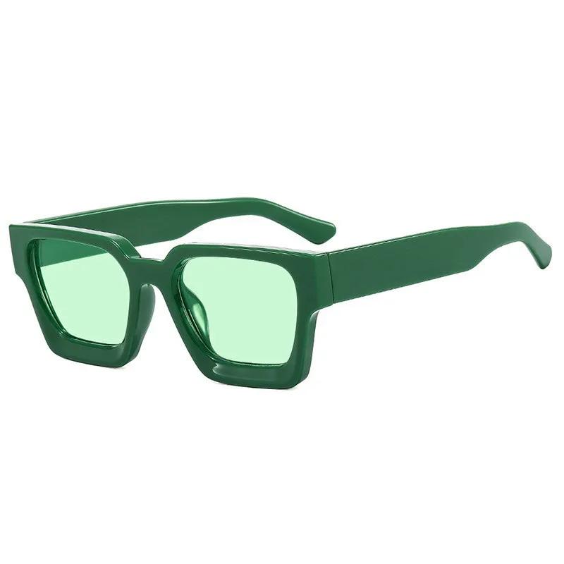 Vintage Small Square Sunglasses Men Women Retro Brand Designer Green Sun Glasses Unisex Ins Popular Shades Eyewear Uv400