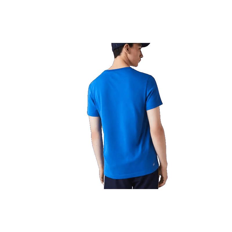 Lacoste Th2042-00 T-shirt breathable jersey cotton blend marina/White