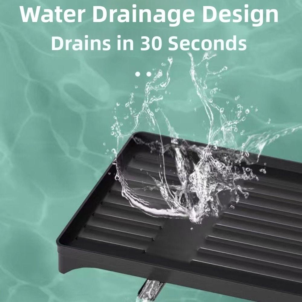 2-lagiger Geschirrständer Abtropfgestell Feuchtigkeitsbeständiger Geschirr-Aufbewahrungsständer Neuer Küchen-Geschirrtrockner Zuhause