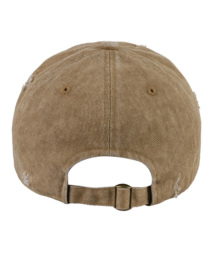 Chaebteo Standard Pigment Damage Ball Cap-Beige