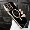 For iPhone 16 Pro Max Luxury Magsafe Magnetic Plating Butterfly Phone Case For iPhone 11 12 13 14 15 16 Plus Protective Cover