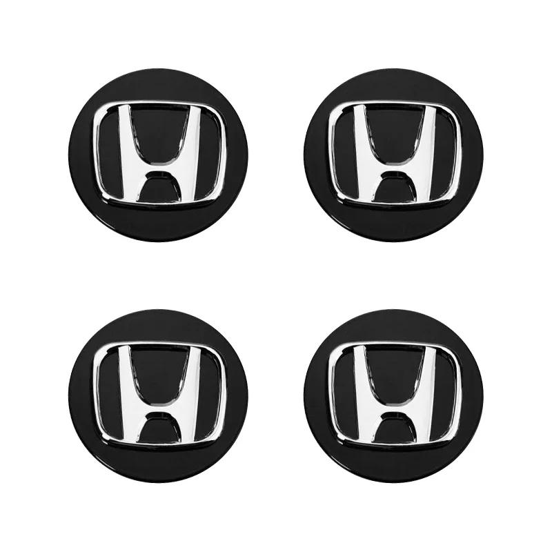 4PCS 58MM/69MM Car Styling Wheel Center Cap Hub Covers Badge Accessories For Honda Odyssey Spirior CR-V Civic HR-V City Accord