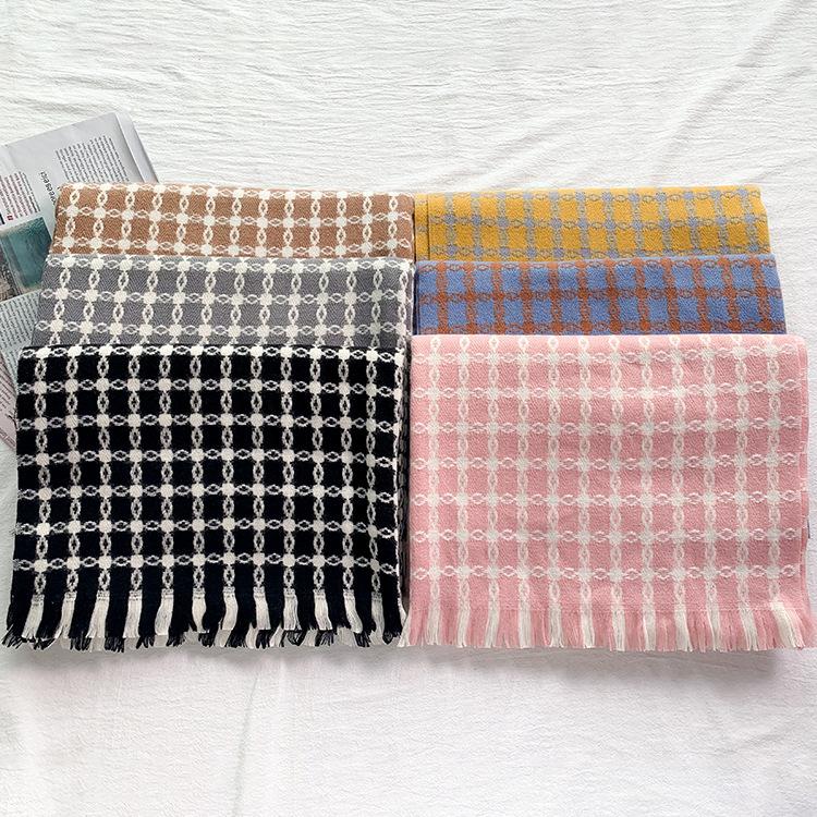 Scarf Women's Winter 2025 New Cold and Warm Fringed Imitation Cashmere Shawl Scarf