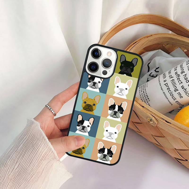 Whimsical French Bulldog Phone Case For for iPhone 17 Air 16 15 14 11 12 13 Pro MAX Plus Coque Cover Shell
