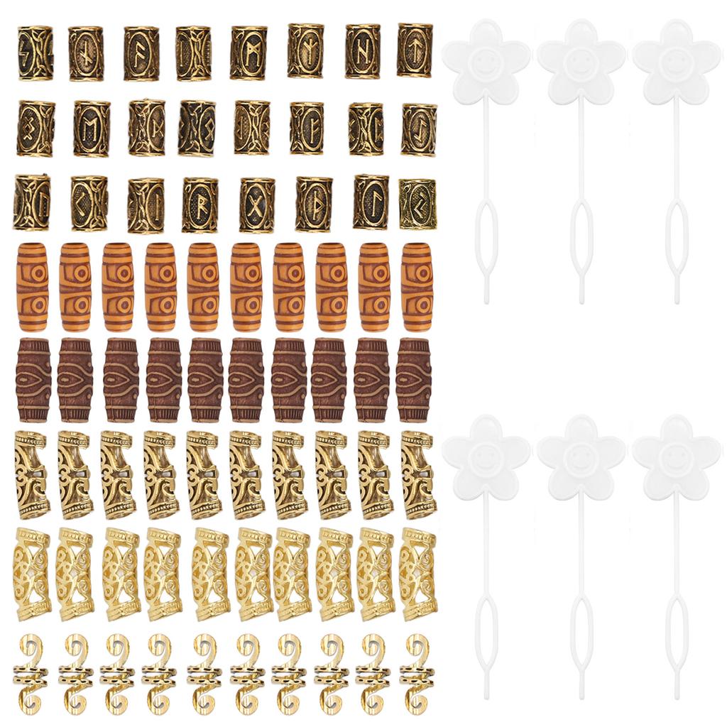 Haarröhrchen-Perle Herren Damen Legierung Harz Dreadlocks Bart-Perle Haar-Spiralen Zubehör für Party Dating