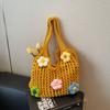 Large Capacity Hollow Knitted Bag Women's Summer New Versatile Single Shoulder Mother and Child Bag Woven Tote Bag