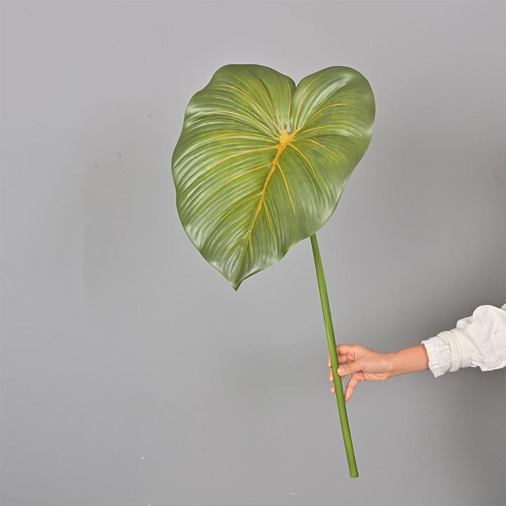 Green Plants Crane King Fern Leaf Lifelike Artificial Arrowroot Leaf  Floral Arrangement