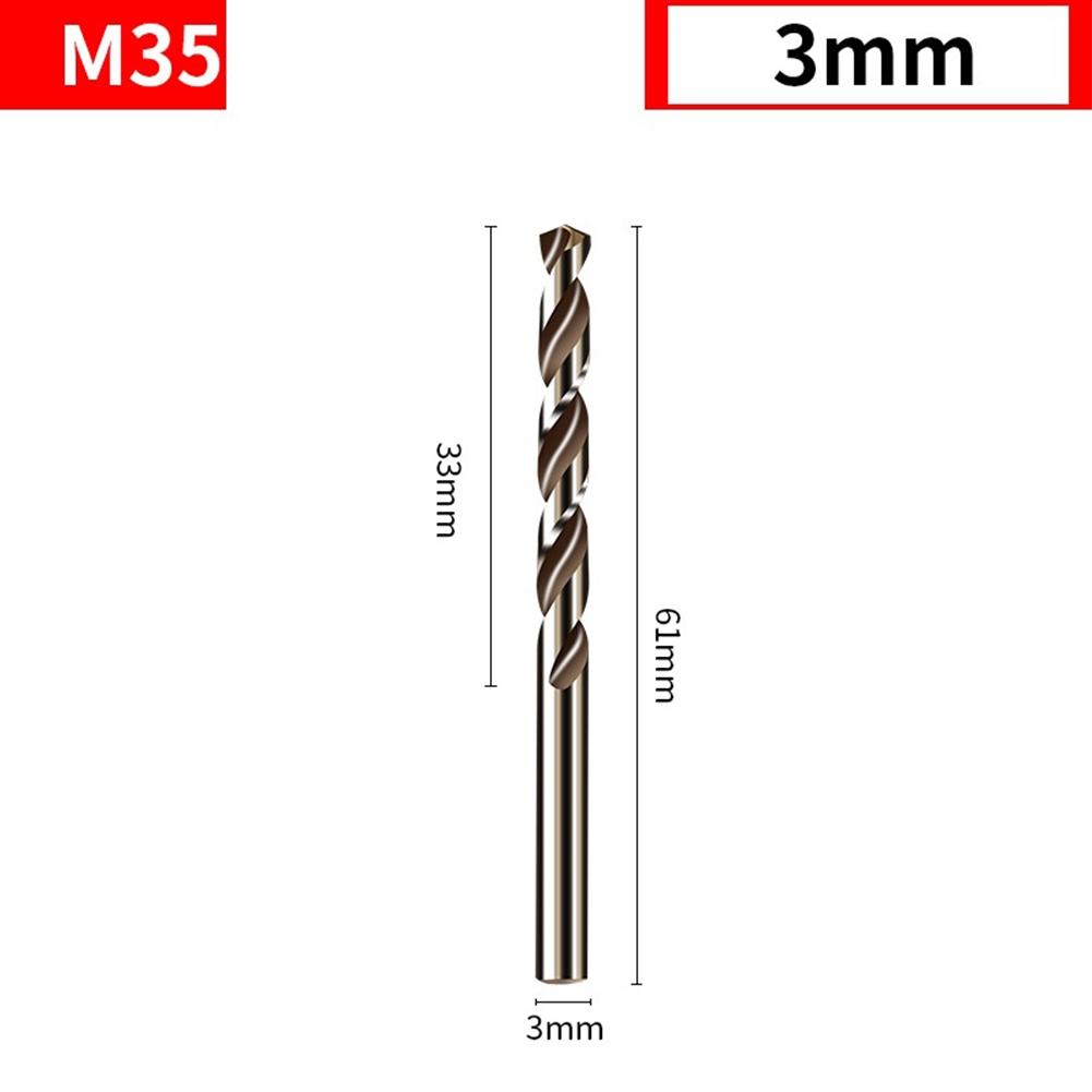 Versatile 10 Piece Cobalt Drill Bit Set For Drilling Through Hardened Steel