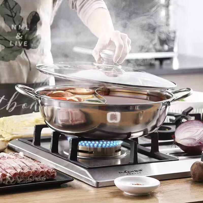 Wutuo Stainless Steel Yin-Yang Hot Pot with Lid